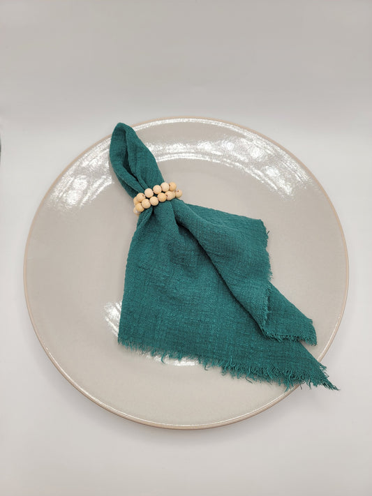 Miniature 15" Frayed Edge Dinner Napkin - Teal