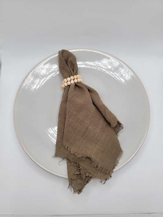 Miniature 15" Frayed Edge Dinner Napkin - Earth