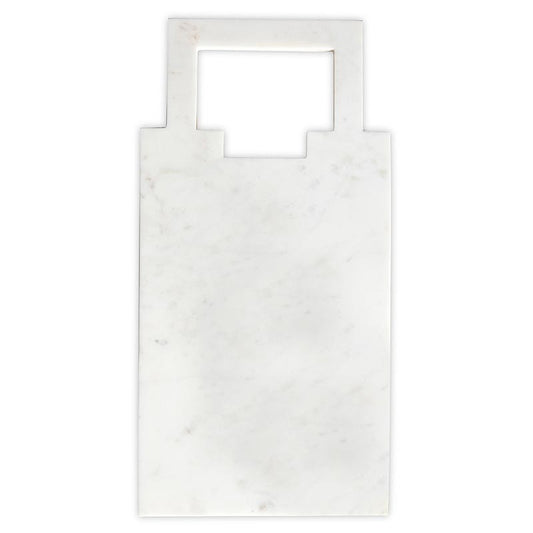 White Marble Serving Board With Handle