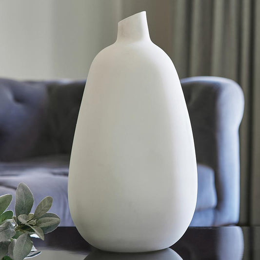 Sedona 19" Matte White Vase