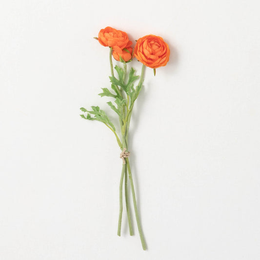 Orange 10.5" Ranunculus Spray