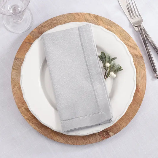 Silver Shimmer Dinner Napkin