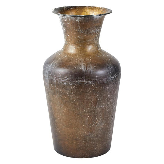 Hadrian 15.5" Brown Metal Tall Vase