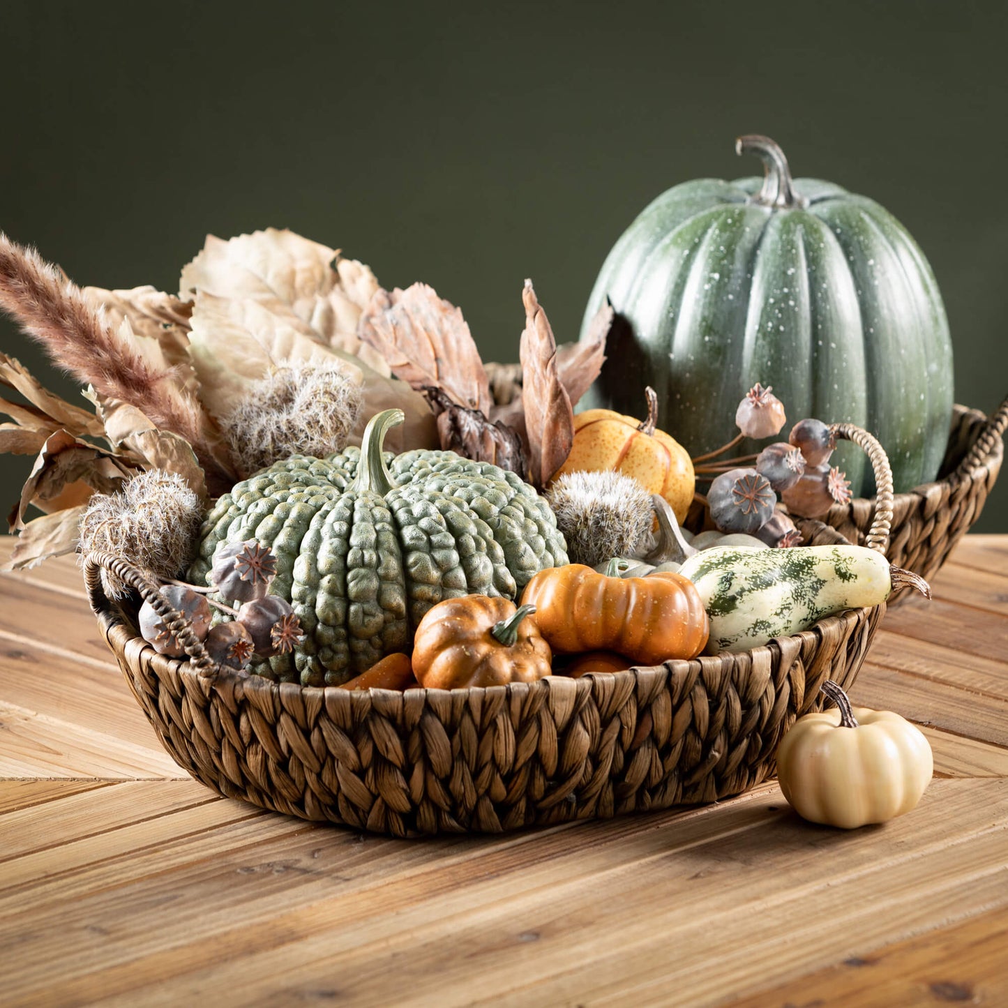 Harvest Green Pumpkin Set