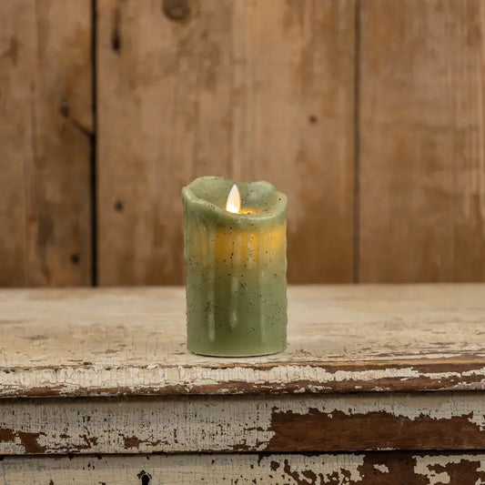 Speckled Sage 5" Moving Faux Flame Candle