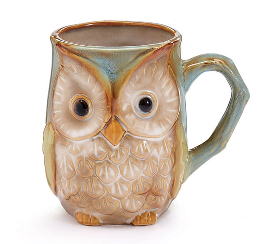 Embossed Owl Mug