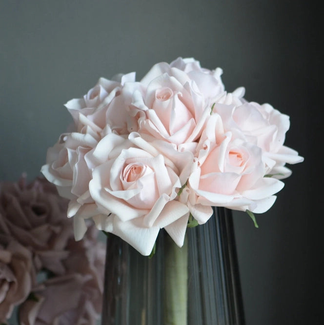 Pink Roses Bundle Pale Pink Roses 5 Stem Bundle – Slate & Sage Home