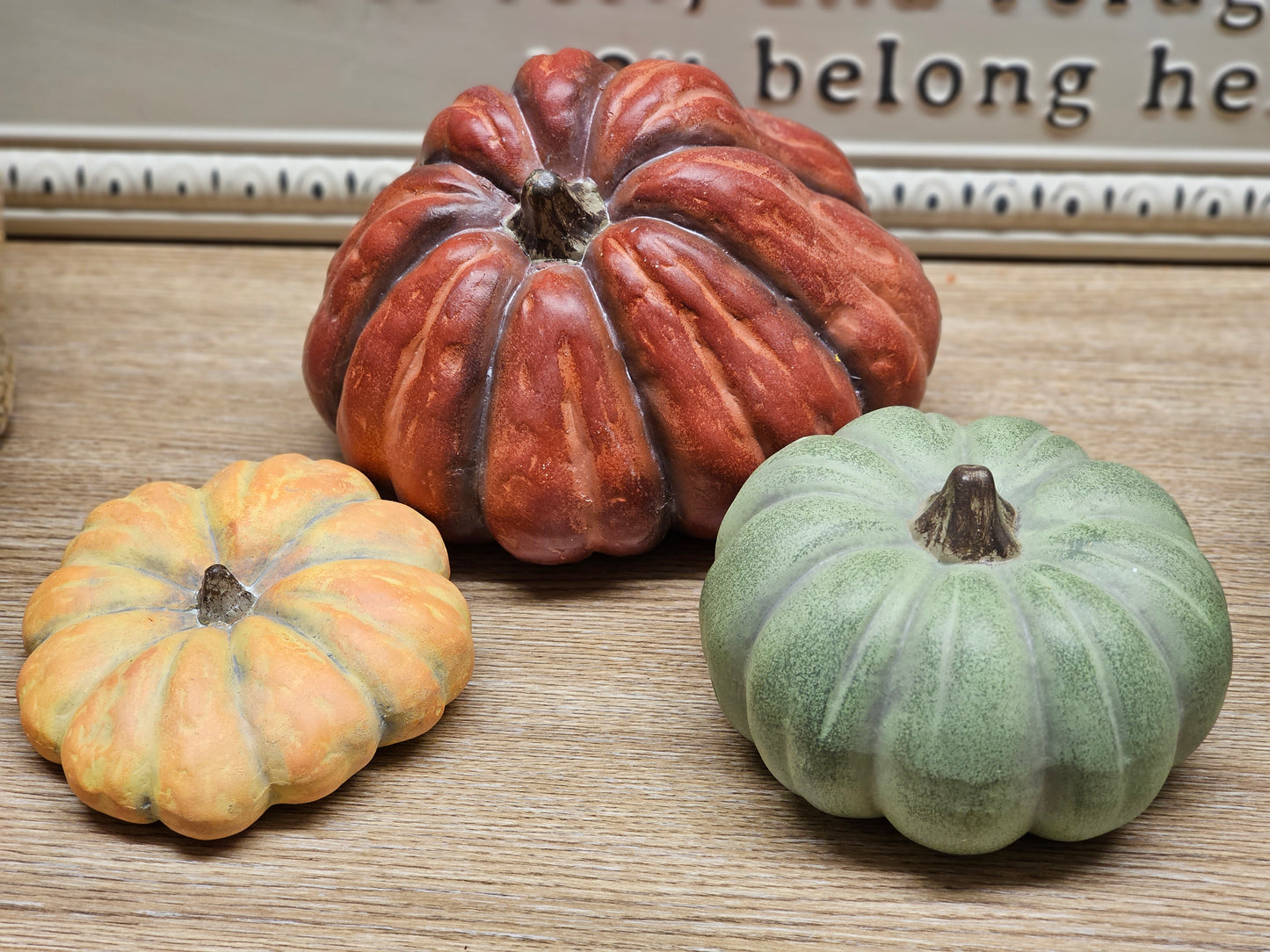 Orange 6" Ceramic Squat Pumpkin