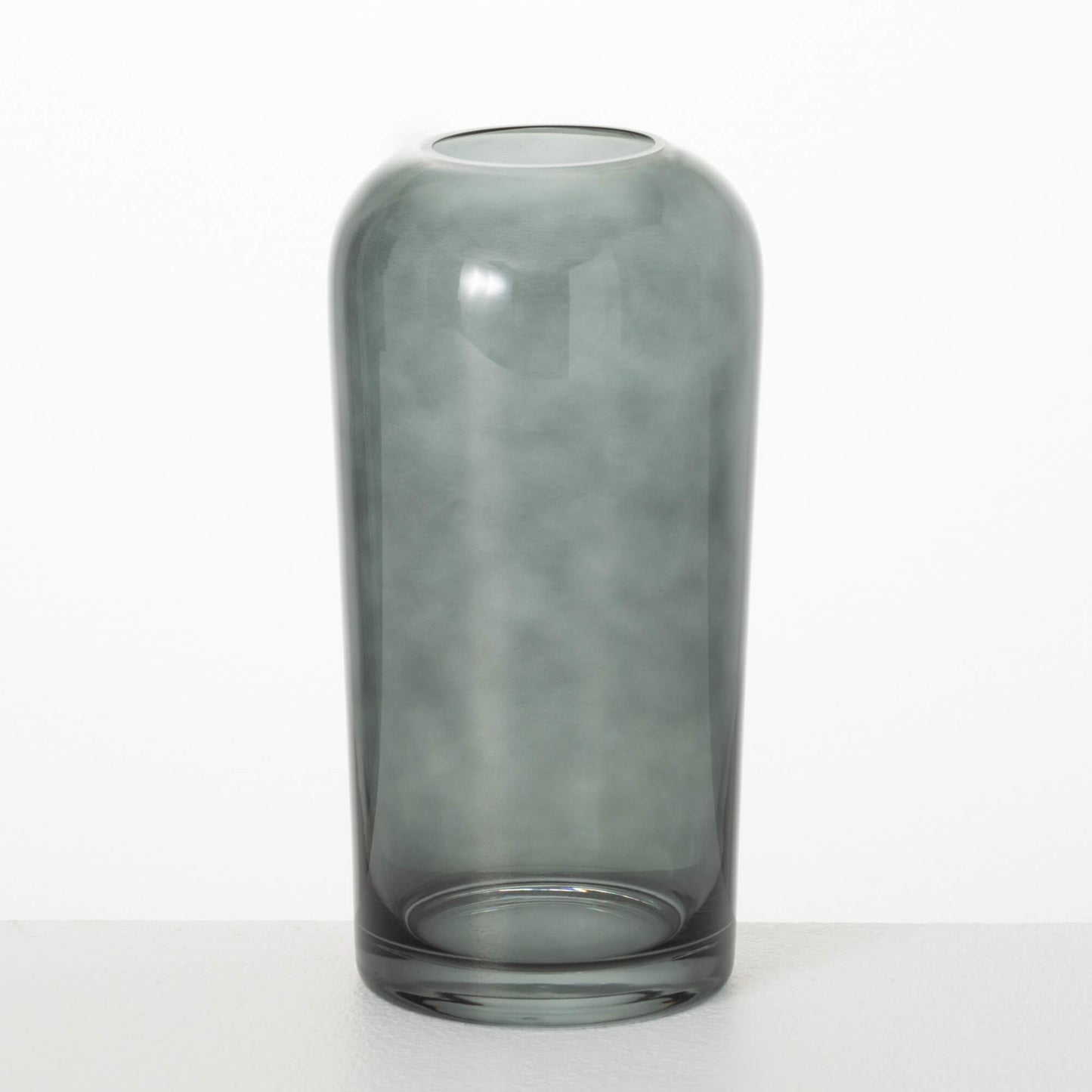 Shadow Gray 10" Glass Vase