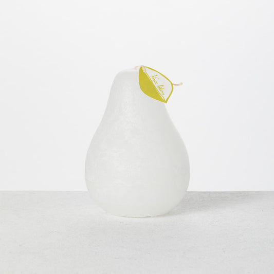 Vance Kitira Pear Shaped Candle - White