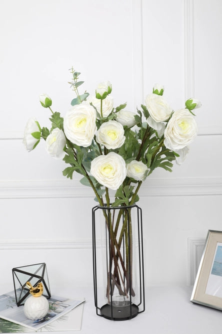 Natural White 24" Ranunculus Floral Stem