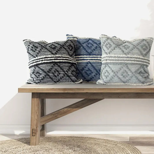 Alysia 18" Variegated Geometric Throw Pillow