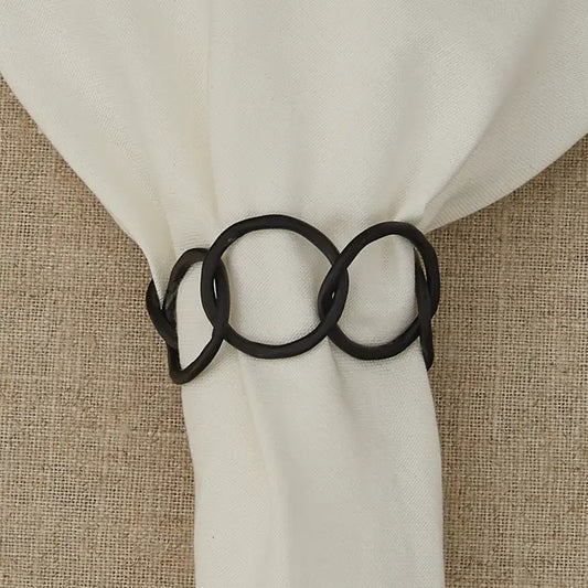 Black Circles Napkin Ring