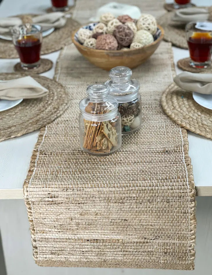 Handwoven 72" Jute Table Runner