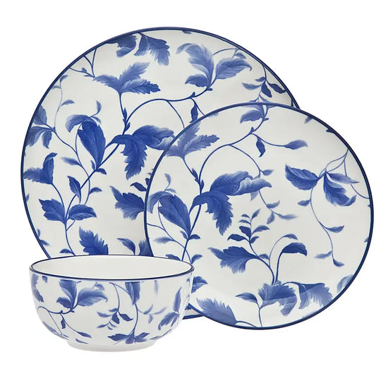 Leona Blue & White Porcelain Dinnerware