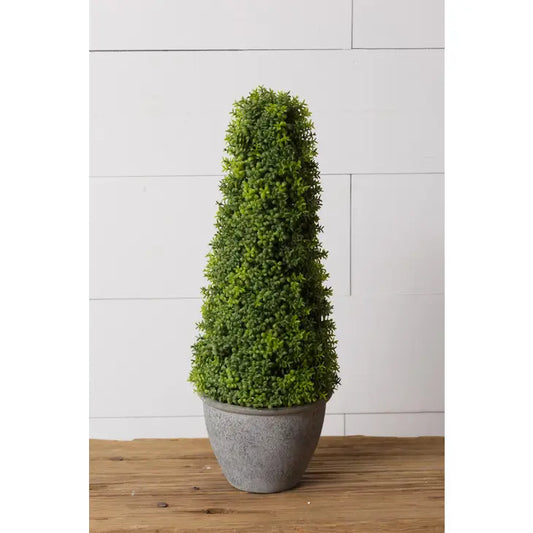 Boxwood 16" Faux Potted Topiary