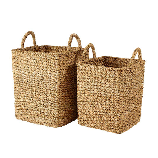 Handwoven Sea Grass Basket Set of 2