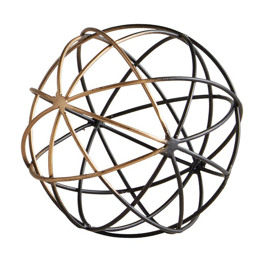 Black & Gold 5" Metal Sphere